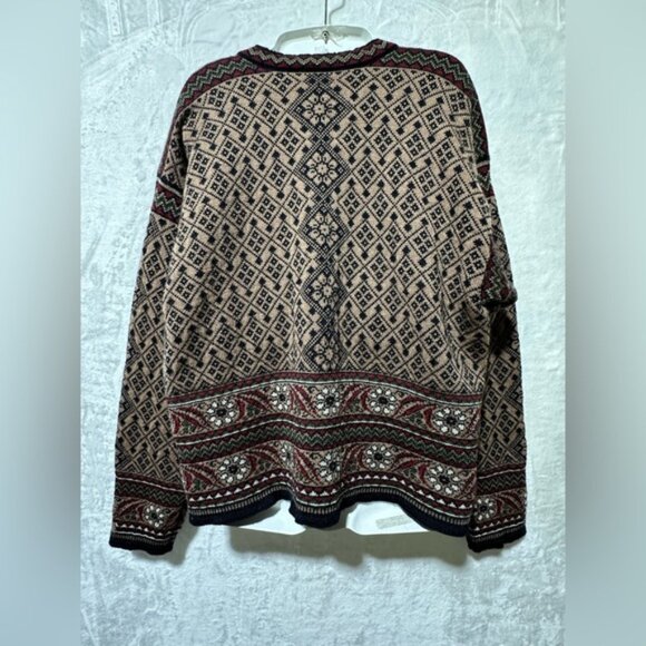 Dale of Norway Fair Isle Nordic Virgin Wool button down cardigan size XLarge - Picture 9 of 13